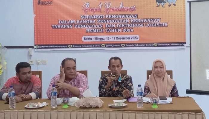 Bawaslu Dompu Bahas Strategi Pengawasan Kerawanan Tahapan Pengadaan dan Distribusi Logistik Pemilu 2024