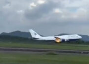 Viral Pesawat Garuda Pengangkut 450 Calon Jemaah Haji asal Gowa Keluarkan Percikan Api di Mesin