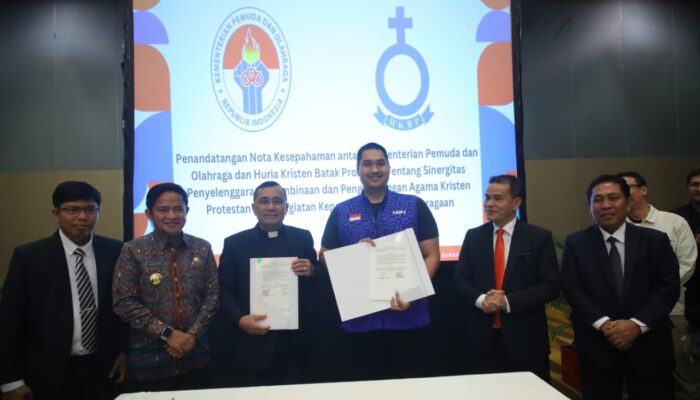 Tekan MOU Dengan Ephorus HKBP, Menpora Dito Apresiasi HKBP yang Fokus Dalam Pembinaan Olahraga
