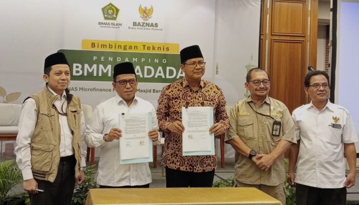 Kemenag-BAZNAS Teken Kerja Sama Program MADADA dan BMM untuk Ekonomi Umat