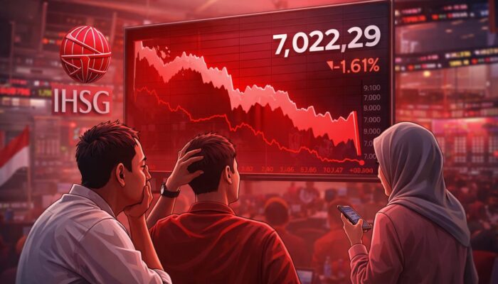 IHSG Melemah, Alami Penurunan 1.627 Poin (-18,81%)